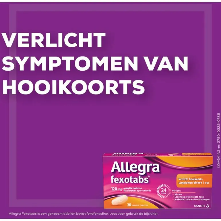 Allegra Fexotabs Hooikoortstabletten 20 stuks