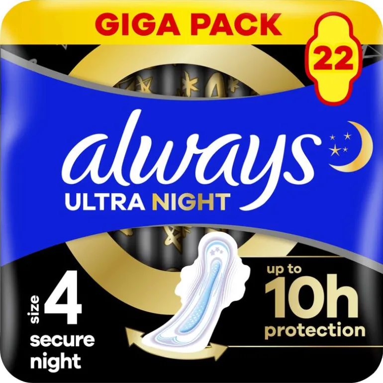 Always Maandverband Ultra Secure Night Wings Giga Pack