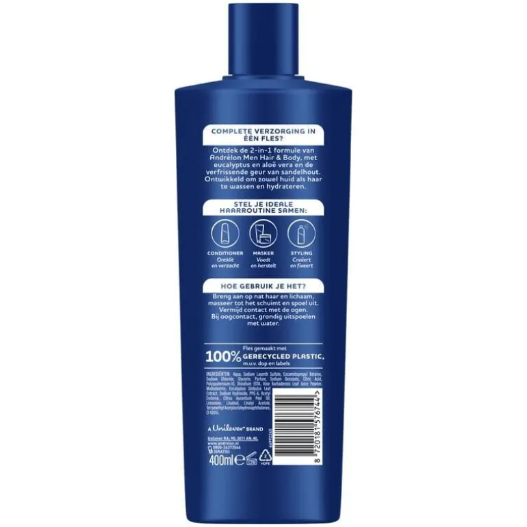 Andrélon Men Hair & Body shampoo 400 ML