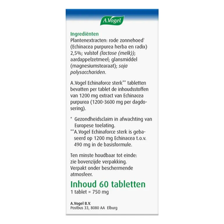 A.Vogel Echinaforce Sterk 60 tabletten