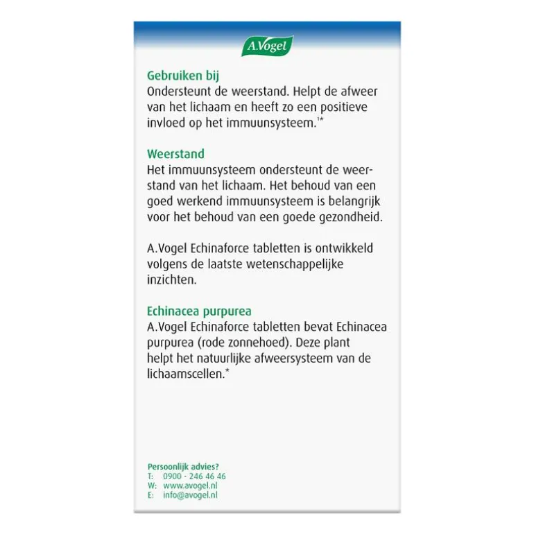 A.Vogel Echinaforce Weerstand1* Tabletten 350 stuks