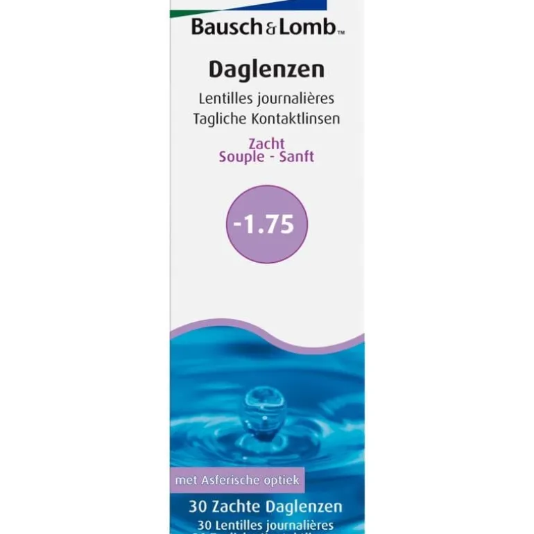 Bausch + Lomb DagLenzen -1,75 30 stuks