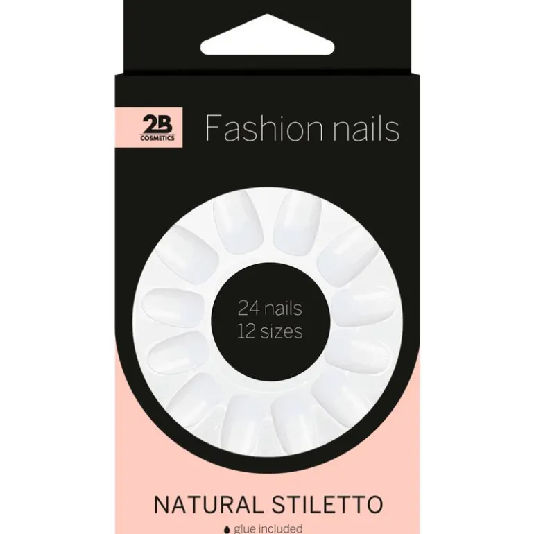2B Fashion Nails Natural Stiletto