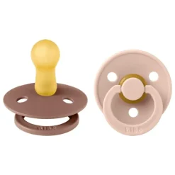 BIBS Fopspeen Two Pack Natuurlijk Rubber Woodchuck/Blush Maat 2