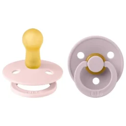 BIBS Fopspeen Two Pack Natuurlijk Rubber Blossom/Dusky Lilac Maat 2