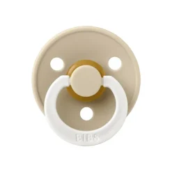 BIBS Glow in the dark Fopspeen Two Pack Natuurlijk Rubber Blush/Vanilla Maat 2