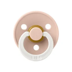 BIBS Glow in the dark Fopspeen Two Pack Natuurlijk Rubber Blush/Vanilla Maat 3