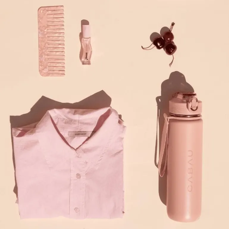 Cabau Lifestyle Bloom Bottle Stainless Steel Pink
