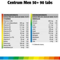 Centrum Men 50+ Multivitaminen Tabletten 90 stuks