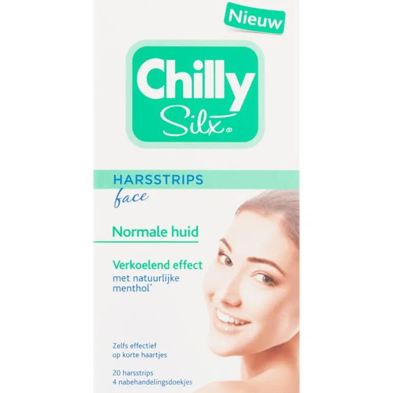 Chilly Silx Harsstrips Face Normale Huid 20 stuks