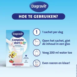 Dagravit Complete Start Kids Multivitamine Aardbei 30 stuks