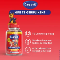 Dagravit Kids Xtra 3-5 jaar 120 gummies