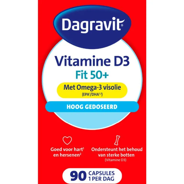 Dagravit Vitaal 50+ Vitamine D + Omega-3 Visolie 90 capsules