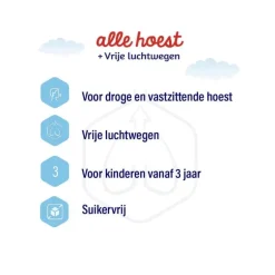 Dampo Kids Kindersiroop Alle Hoest + Vrije Luchtwegen Suikervrij 120 ML