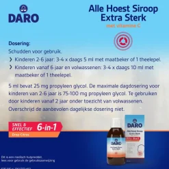 Daro Alle Hoest Siroop Extra Sterk Met Vitamine C 150 ML