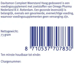 Davitamon Compleet Weerstand Forte 50 Kauwtabletten