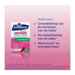 Davitamon Compleet Zwanger + Omega-3 Visolie 60 Stuks