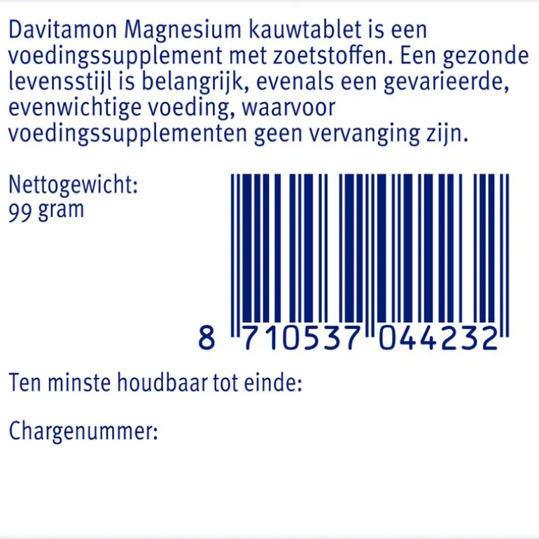Davitamon Magnesium Pepermunt 60 stuks