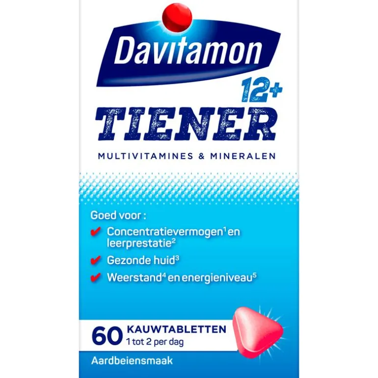 Davitamon Multi 12+ Kauwvitamines Aardbei 60 Stuks