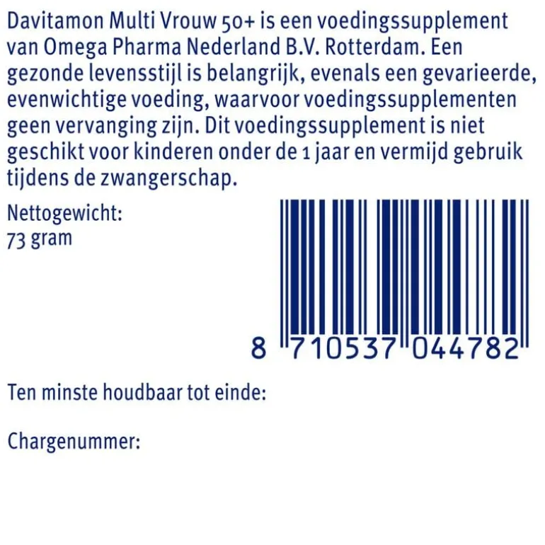Davitamon Multi Vrouw 50+ 60 stuks