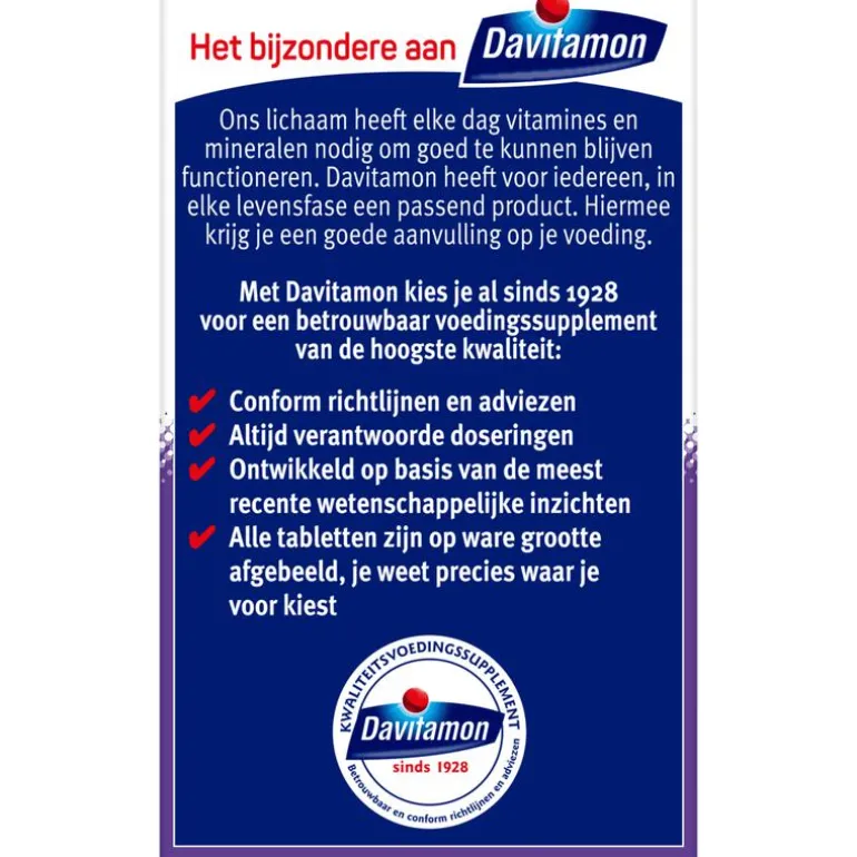 Davitamon Vitamine D3 20 mcg Smelttabletten 60+15 stuks