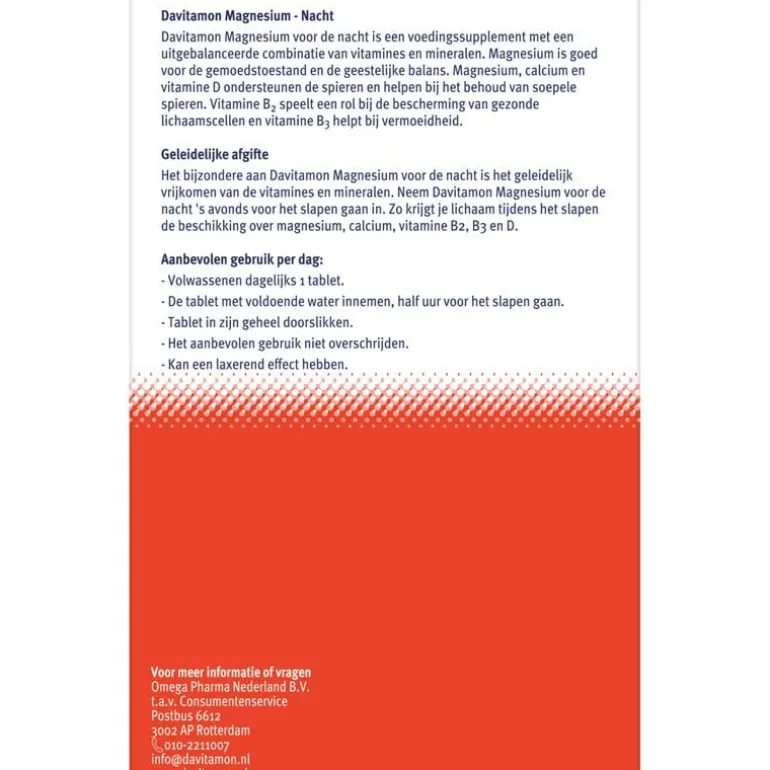 Davitamon Voor De Nacht Magnesium Tabletten