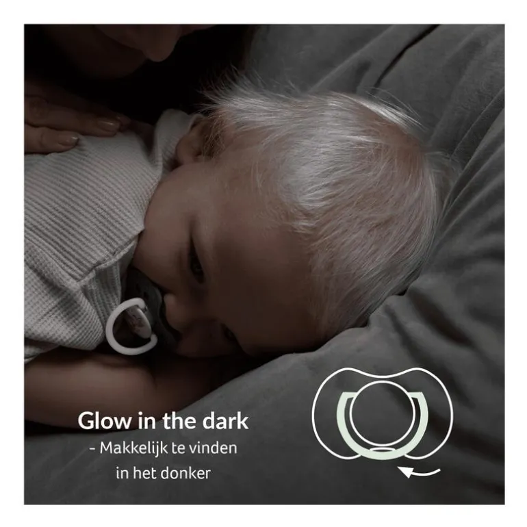 Difrax Dynamic Fopspeen 0-6M Night&Day Girl
