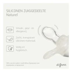 Difrax Fopspeen Natural 12+ Maanden Glow in the dark BPA-vrij