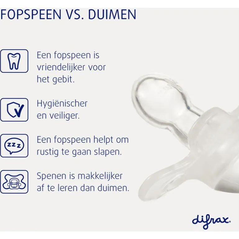 Difrax Fopspeen Natural 6 Maanden Groen BPA-vrij