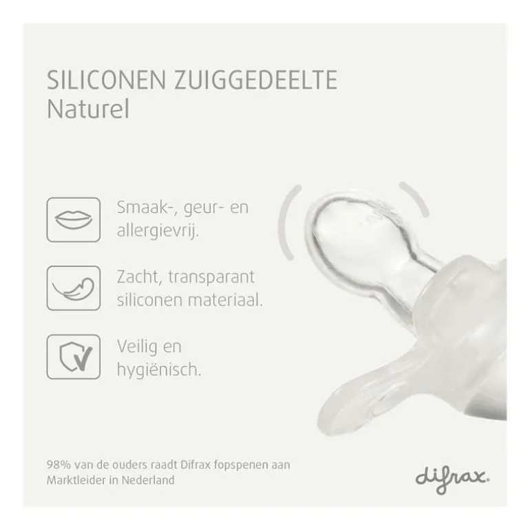 Difrax Fopspeen Natural 6+ M Glow In The Dark