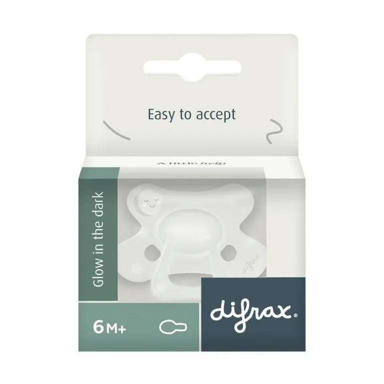 Difrax Fopspeen Natural 6+ M Glow In The Dark