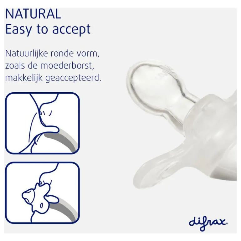 Difrax Fopspeen Naturel Lime Emerald 12 Maanden