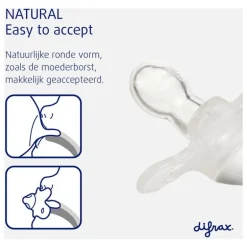 Difrax Fopspeen Naturel Pink Opal 6 Maanden