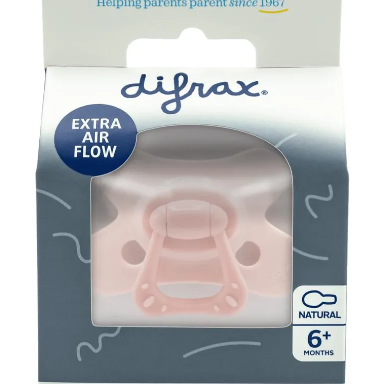 Difrax Fopspeen Naturel Pink Opal 6 Maanden