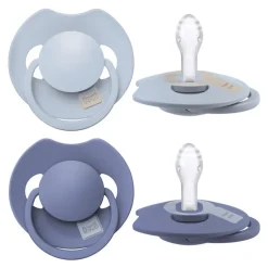 Difrax LOVI Prime Fopspeen Baby Blue/Blue 0-6 maanden