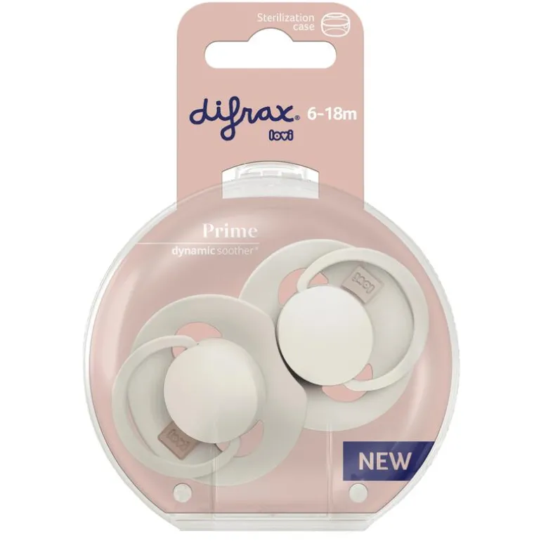 Difrax LOVI Prime Fopspeen Coconut/Ivory6-18 maanden