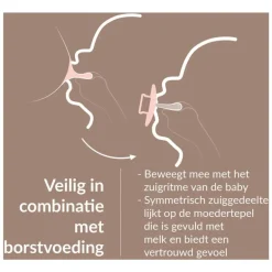 Difrax LOVI Prime Fopspeen Granola/Orange6-18 maanden