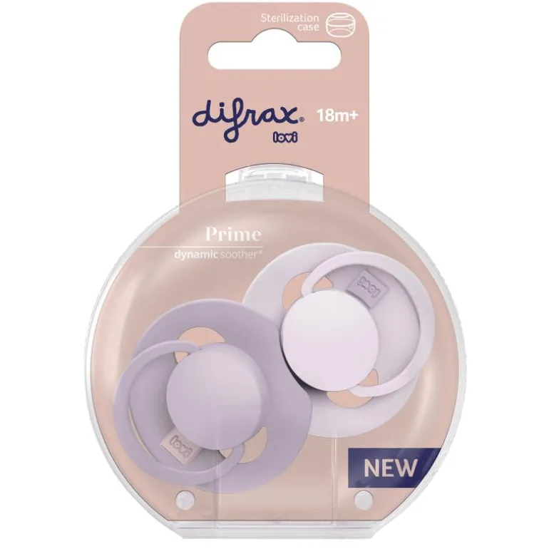 Difrax LOVI Prime Fopspeen Lilac/Violet18+ maanden