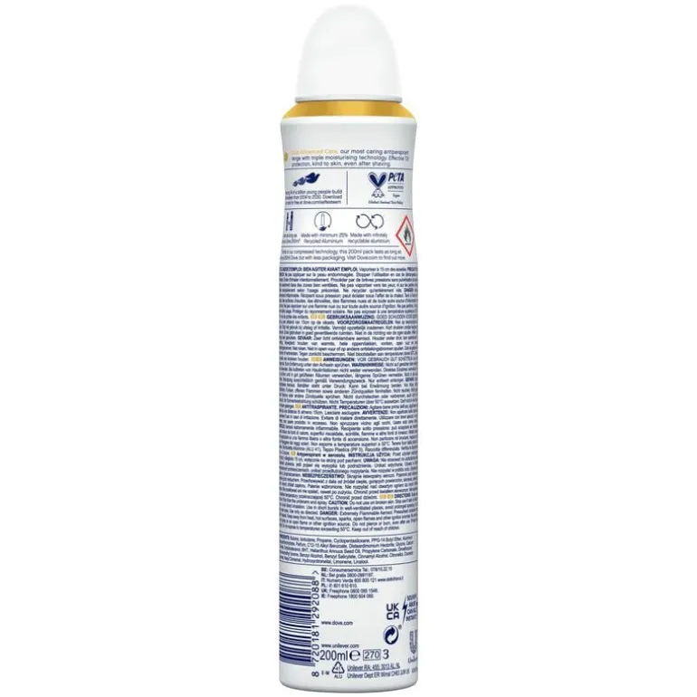 Dove Advanced Care Invisible Dry Anti-Transpirant Deodorant Spray 200 ML