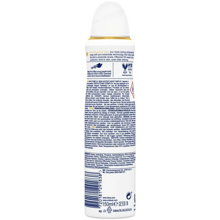 Dove Advanced Care Soft Feel Anti-Transpirant Deodorant Spray 150 ML