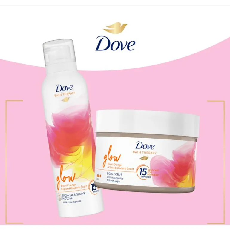 Dove Bath Therapy Glow Douche- & Scheerschuim 200 ml