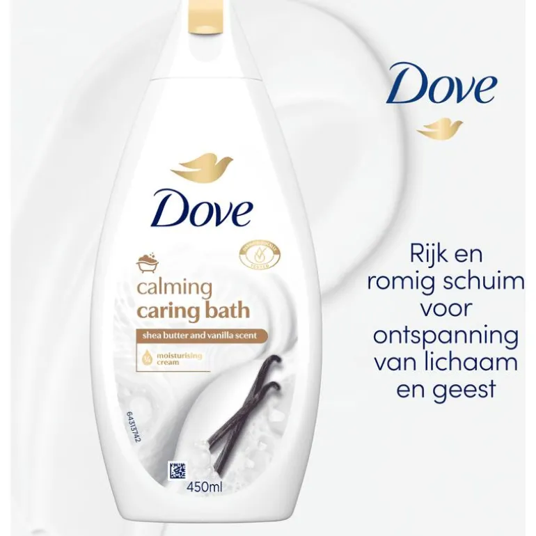 Dove Caring Bath Sheaboter & Vanille Badcrème 450 ml