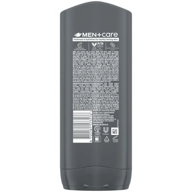 Dove Men+Care Sandalwood & Vanilla Showergel 400 ML
