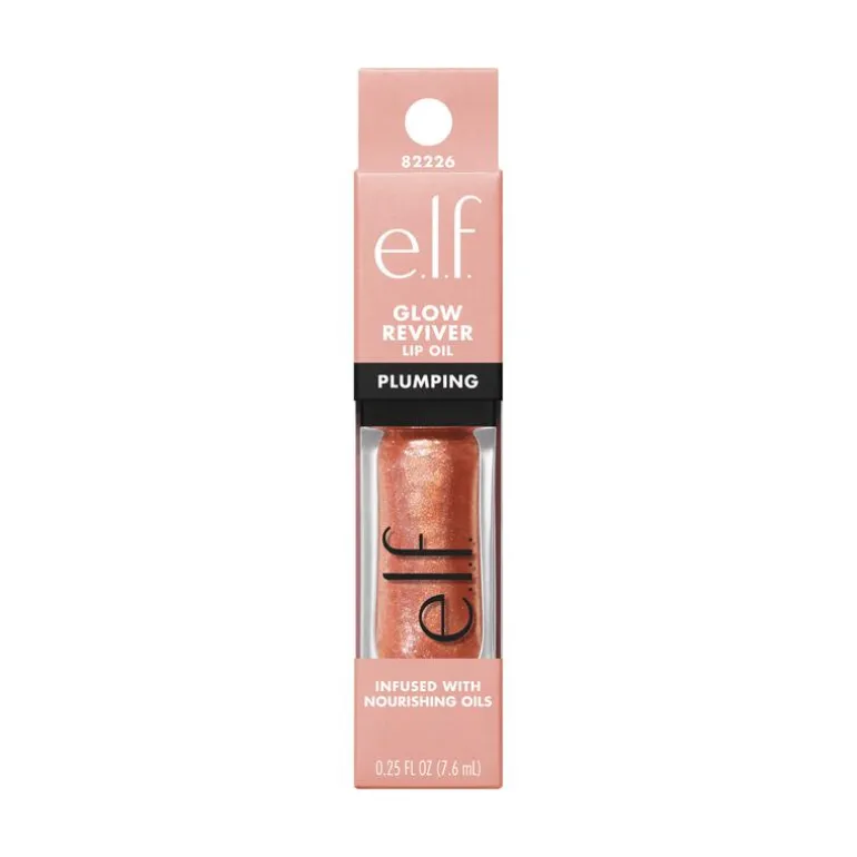 e.l.f. Glow Reviver Plumping Lip Oil Peach Shimmer