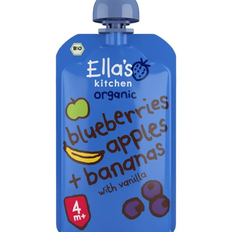 Ella's Bio Kitchen Smoothie Blueberries Apples + Bananas 120 GR