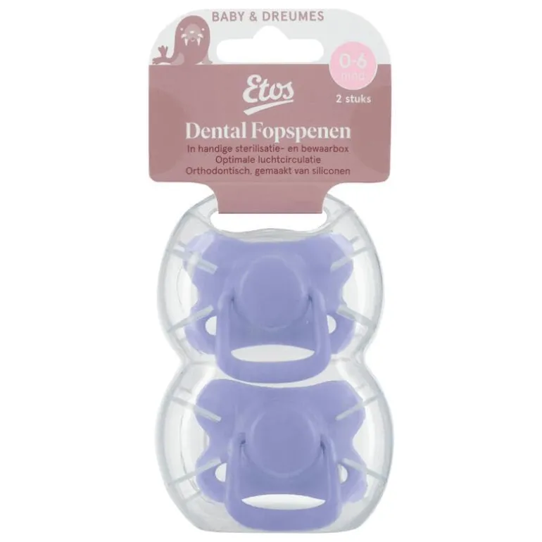 Etos Fopspenen In Steriliseerdoosje 0-6 Maanden Assorti