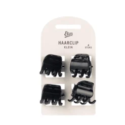 Etos Haarklem Small Zwart 4St
