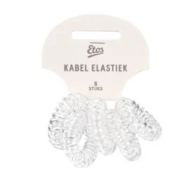Etos Kabelelastieken Transparant 5St