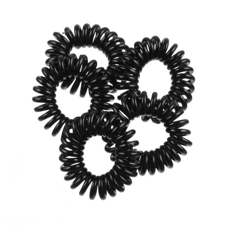Etos Kabelelastieken Zwart 5St