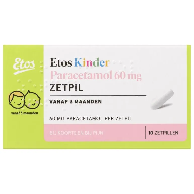 Etos Kinderparacetamol 60 mg Zetpil